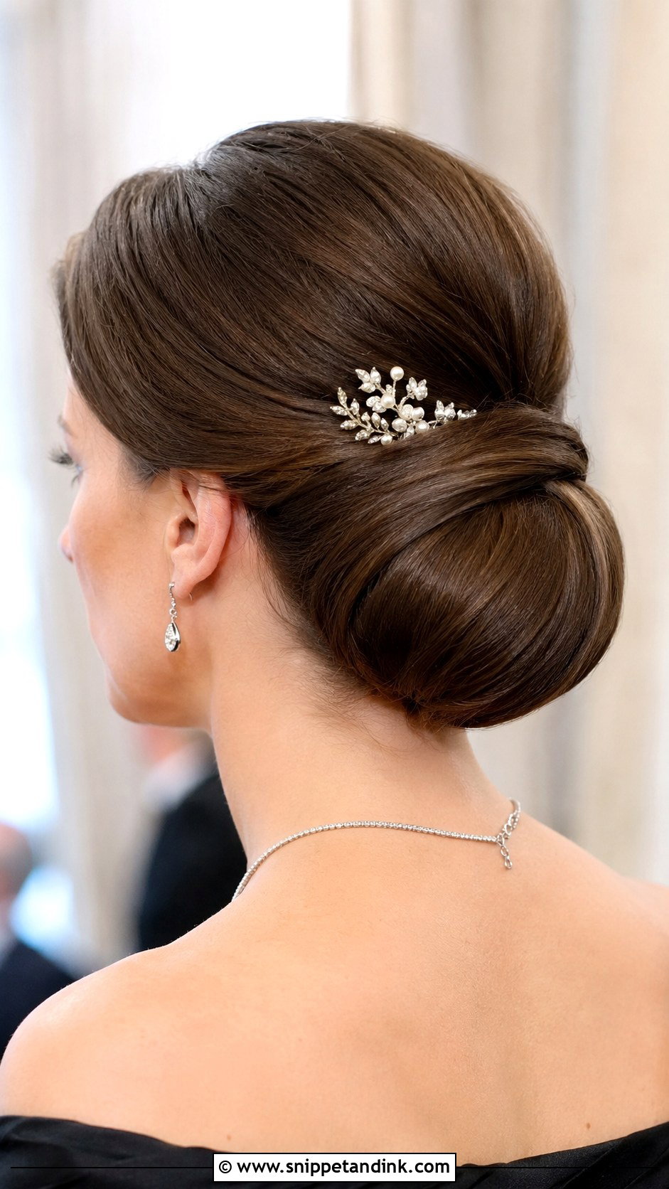 Classic Chignon Bun - Snippet and Ink - 25 Cute Hairstyles for Wedding Guest