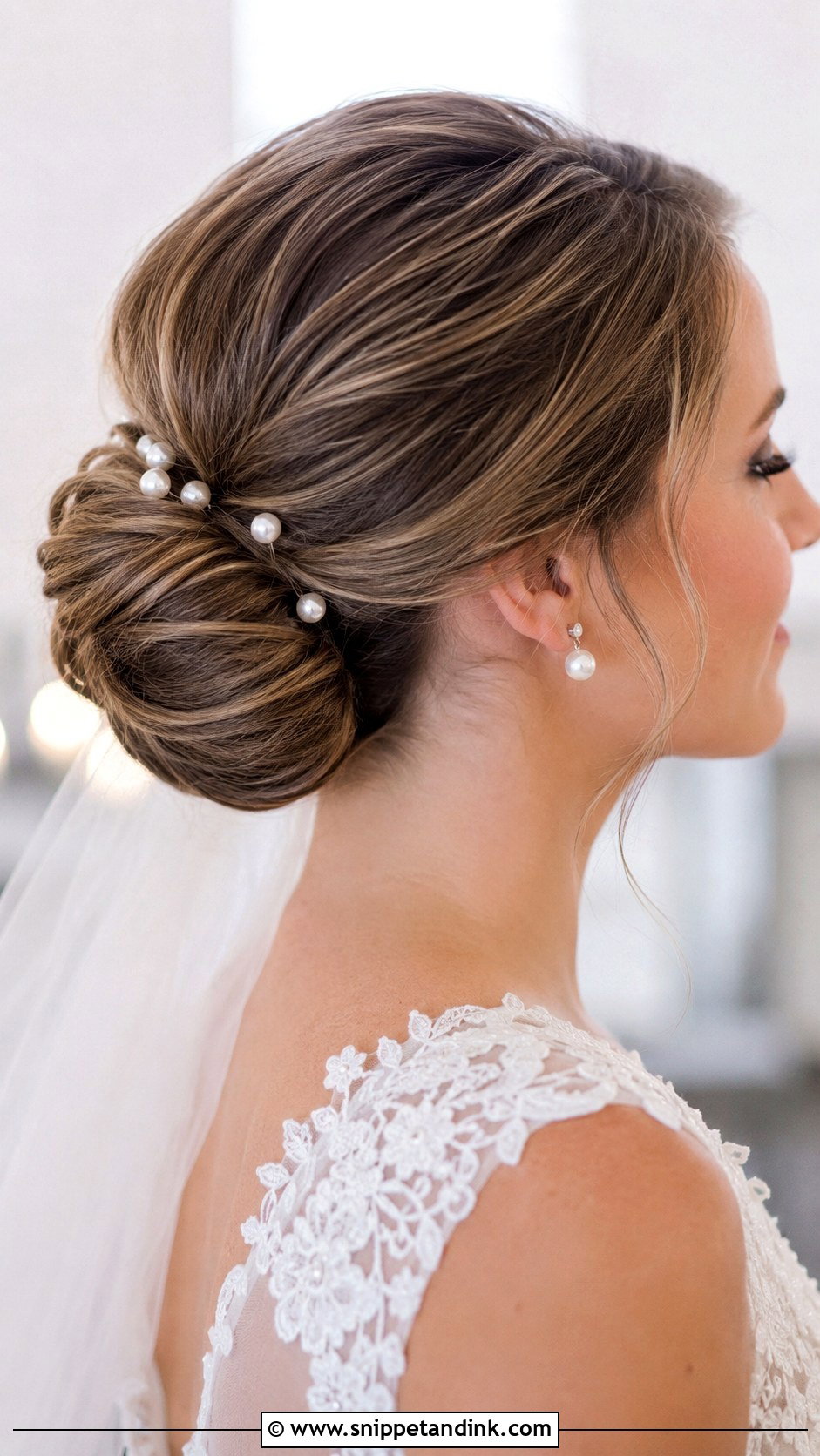 Classic Chignon Updo - Snippet and Ink - 20 Old Money Bridal Hair Ideas