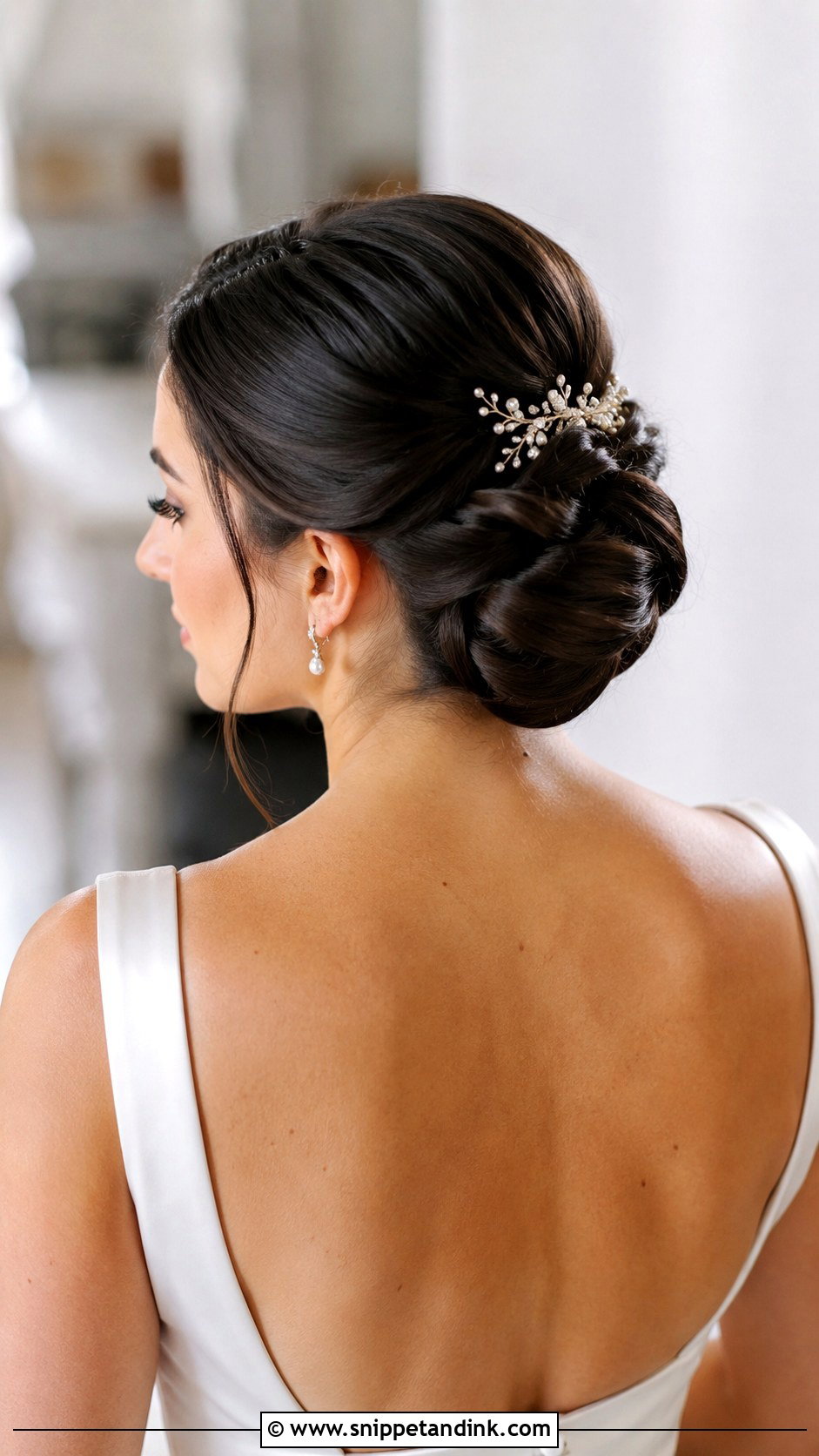 Classic Chignon Updo - Snippet and Ink - 25 Brunette Wedding Updo Ideas