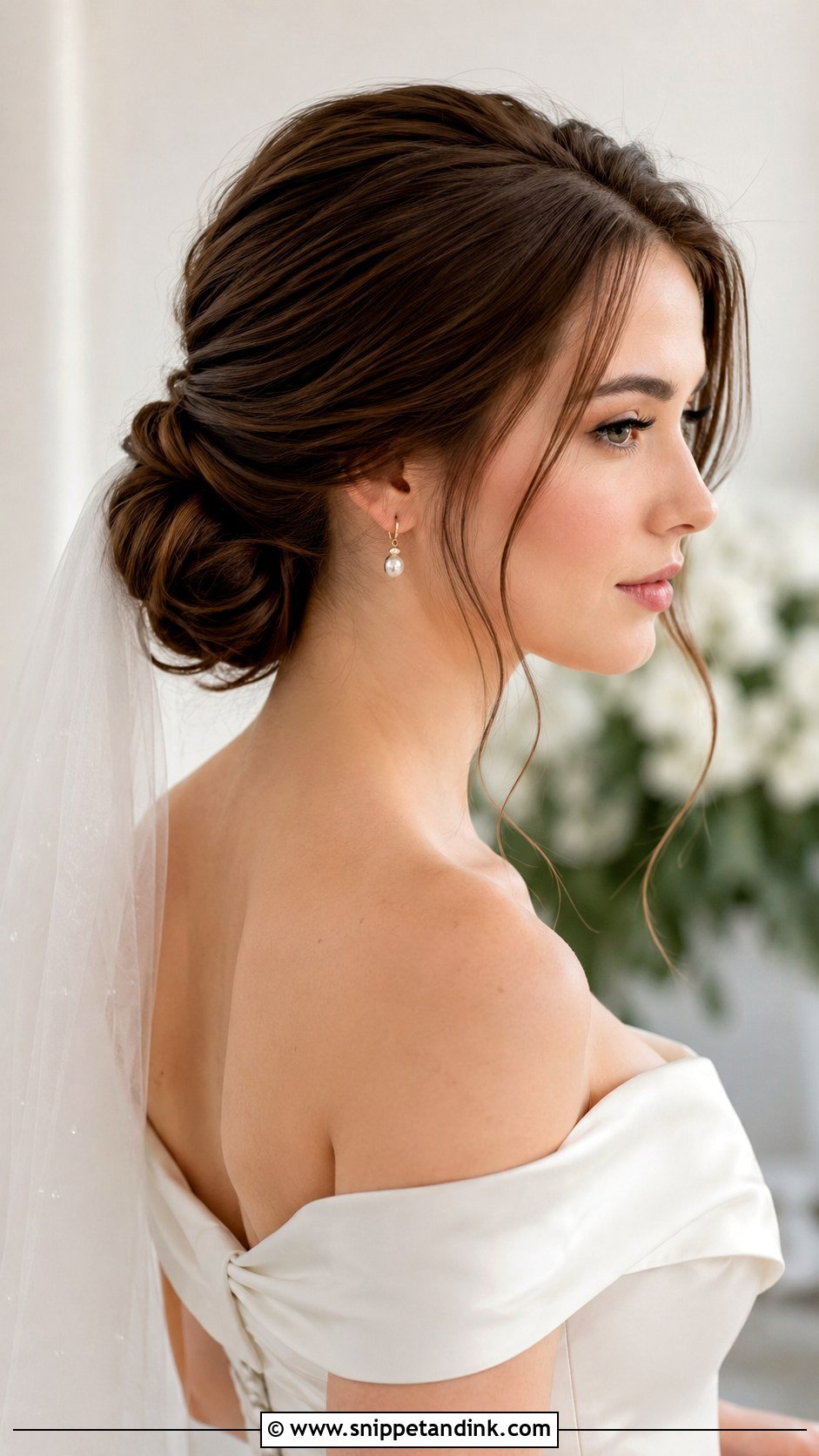 Classic Chignon With Veil - Snippet and Ink - 30 Hairstyles for Marriage