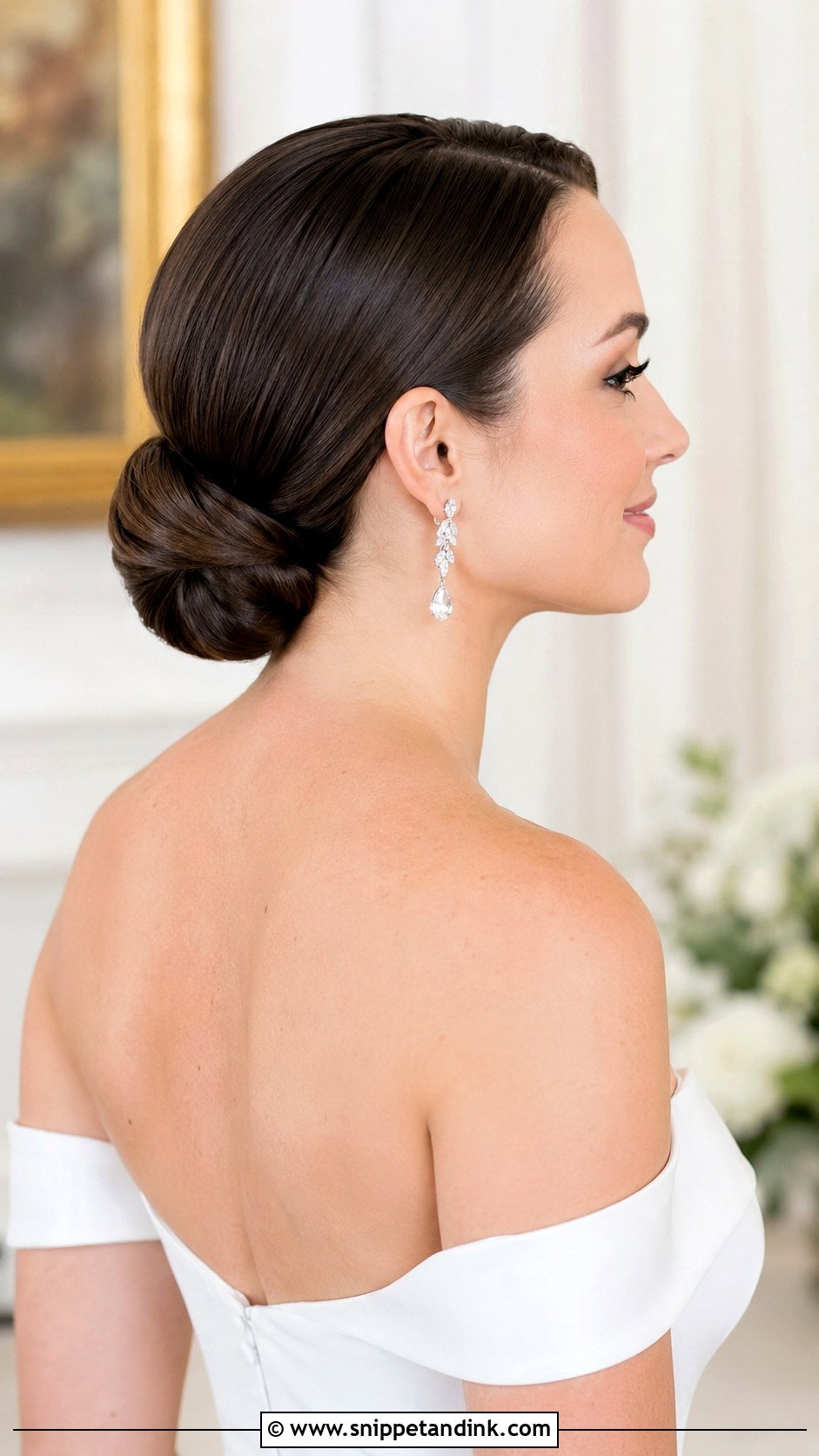Classic Chignon at the Nape - Snippet and Ink - 20 Wedding Party Hair Ideas
