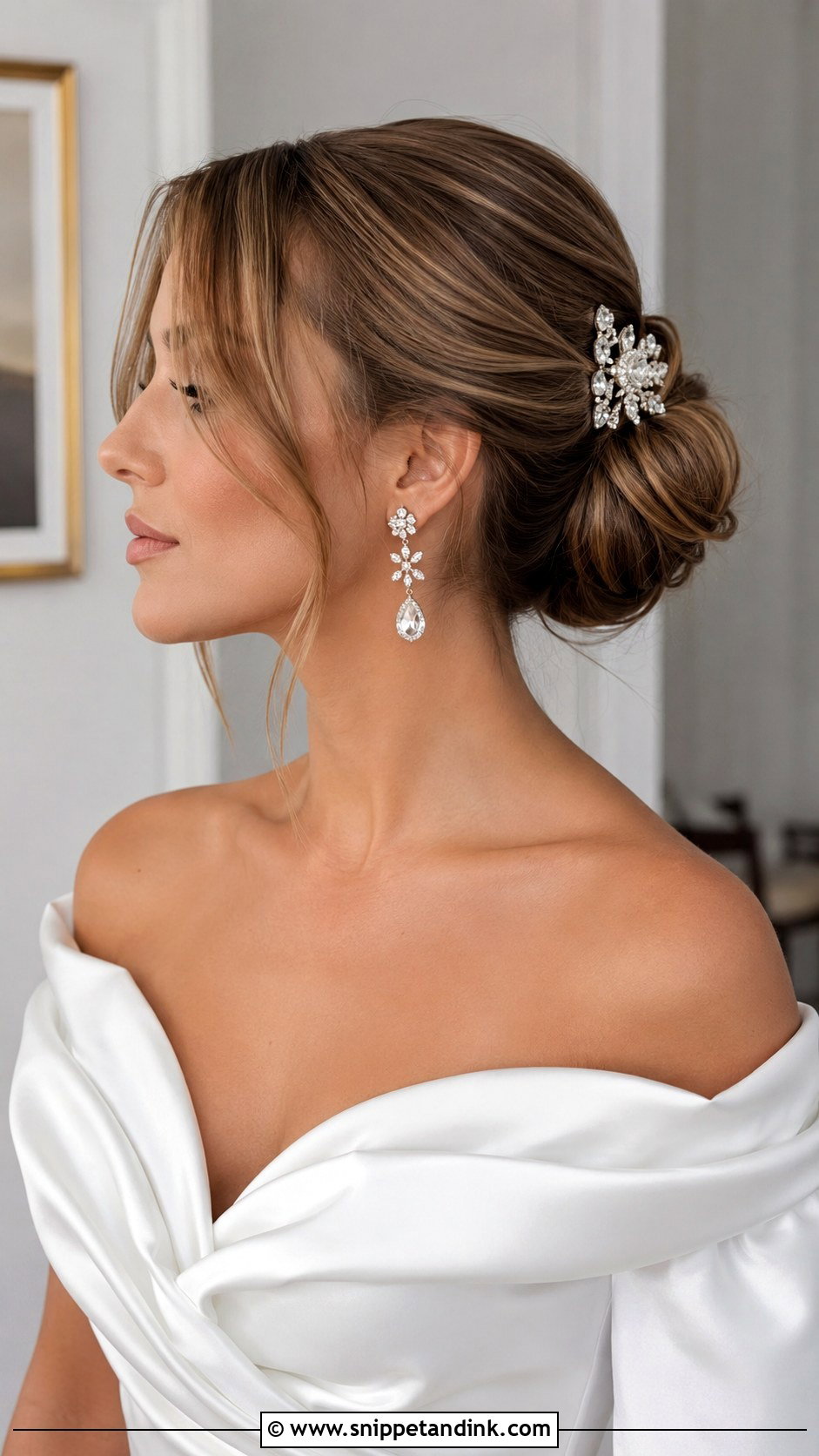 Classic Chignon for Short Hair - Snippet and Ink - 20 Short Hair Updo for Wedding Ideas