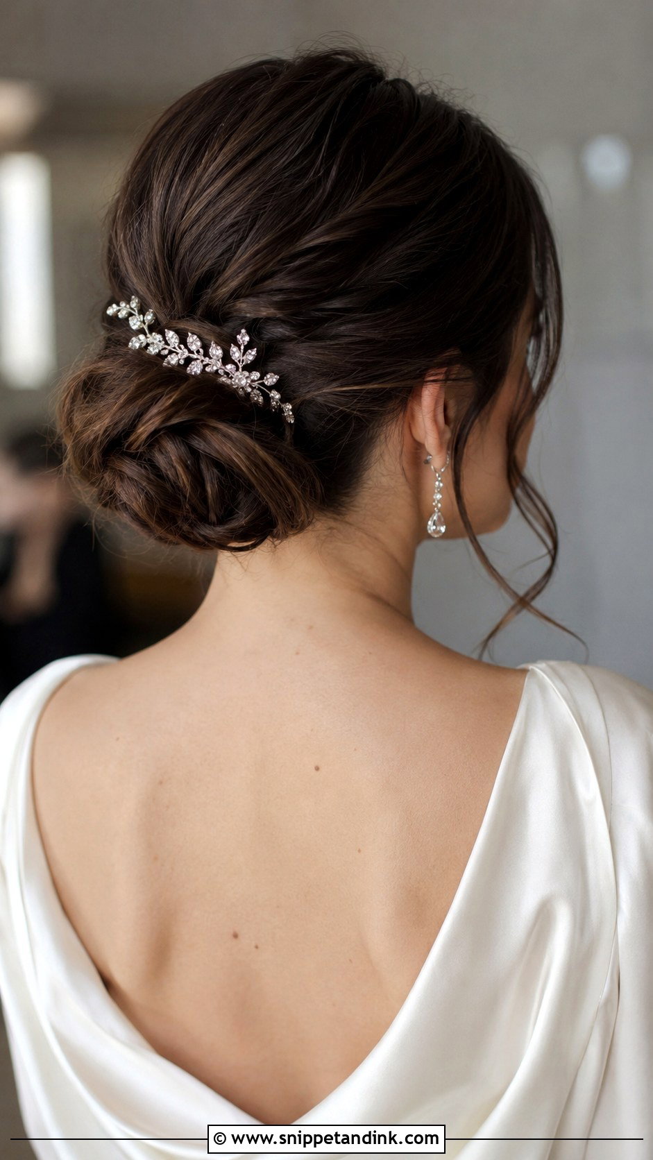 Classic Chignon for Short Hair - Snippet and Ink - 30 Short Bridal Hair Ideas