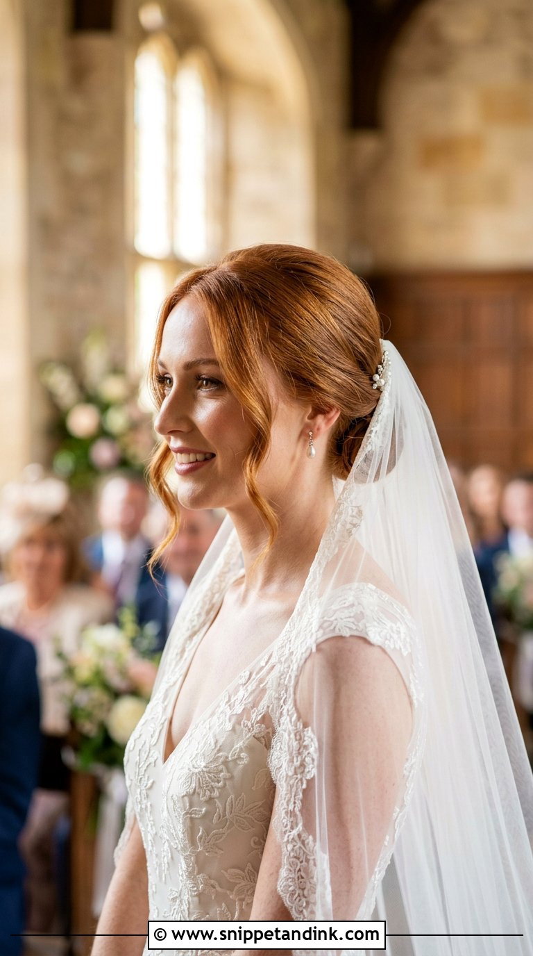 Classic Chignon for Short Hair - Snippet and Ink - 20 Brides with Short Hair Ideas