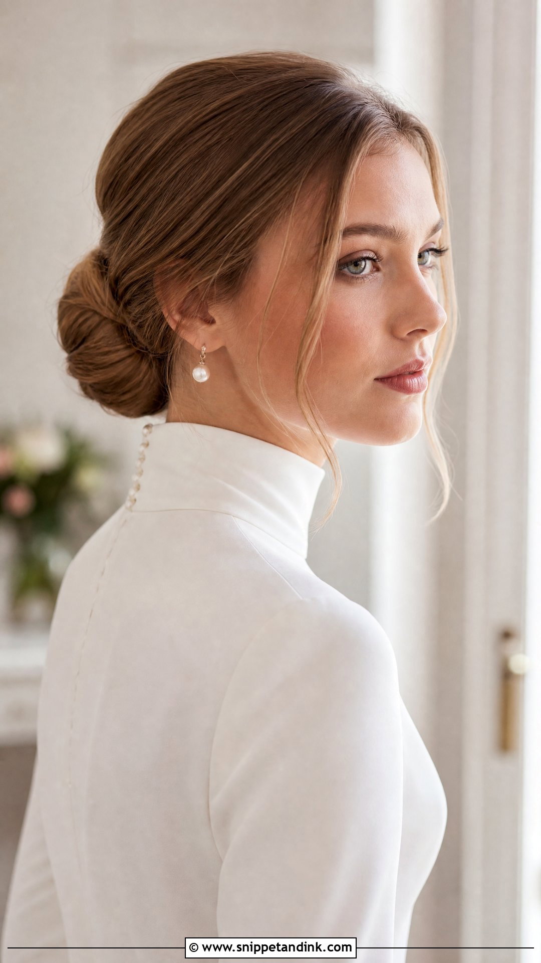 Classic Chignon for Straight Hair - Snippet and Ink - 20 Wedding Hairstyle for Straight Hair Ideas