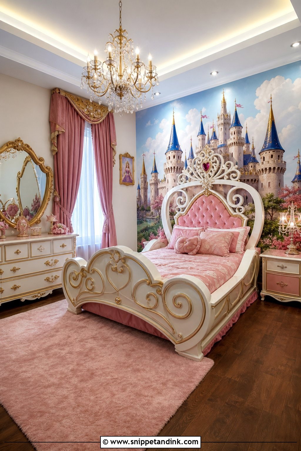 Classic Disney Princess Room - Snippet and Ink - 25 Disney Bedroom Ideas for Magical Spaces