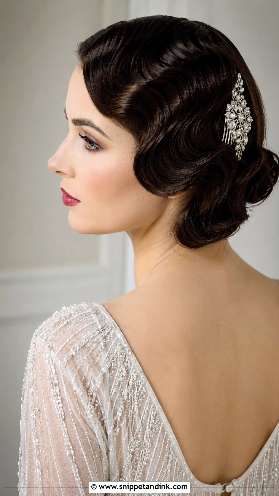 Classic Finger Waves Bob - Snippet and Ink - 25 Hairstyle for Wedding Short Hair Ideas