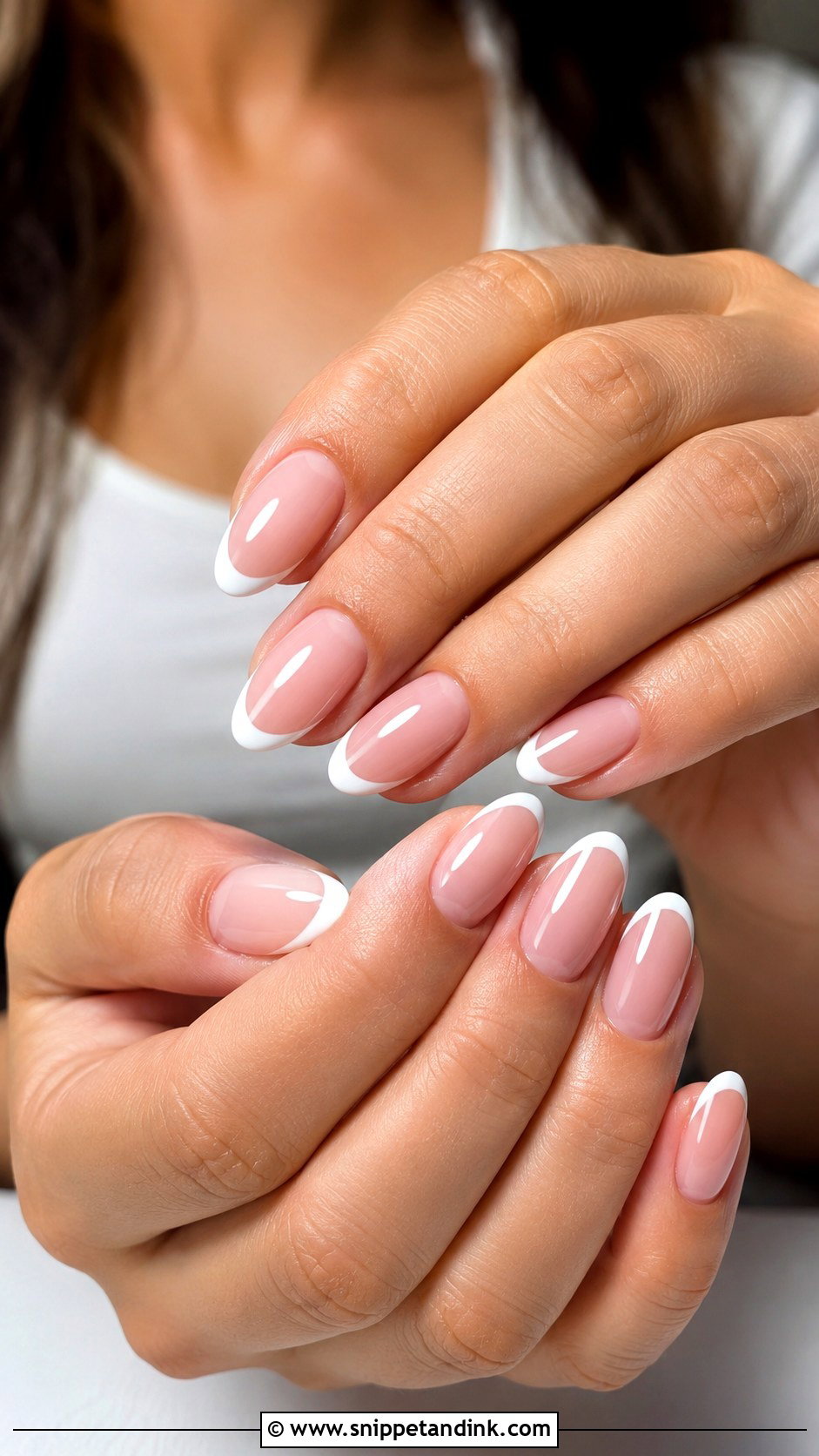 Classic French Almond Wedding Nails - Snippet and Ink - 20 Almond Shape Wedding Nails for Bride