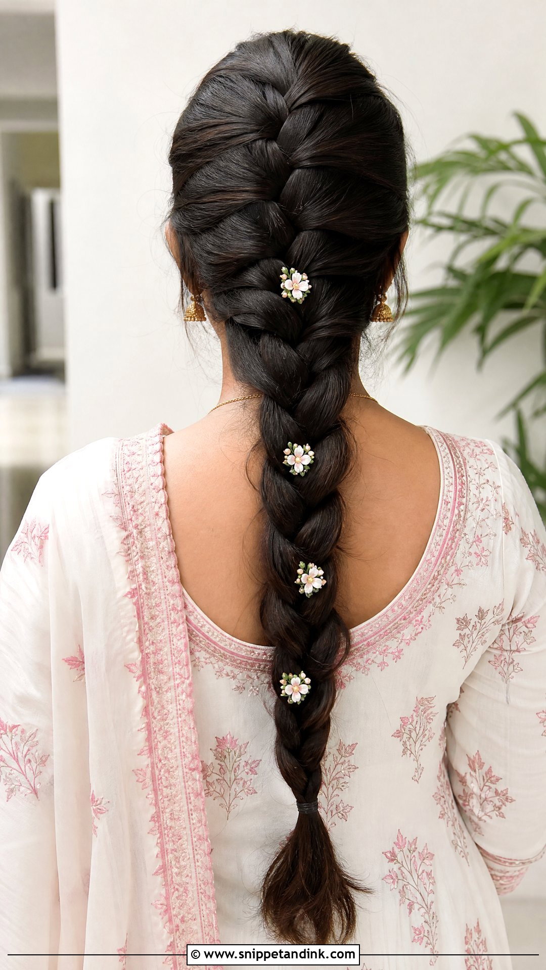 Classic French Braid - Snippet and Ink - 20 Easy Indian Hairstyles for Wedding Guest