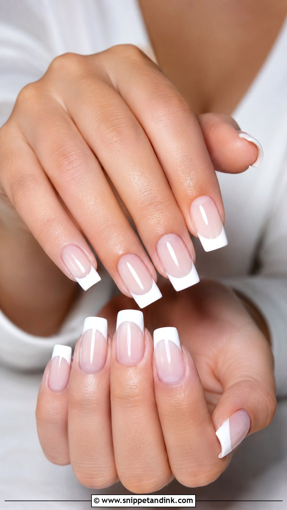 Classic French Bridal Nail Extensions - Snippet and Ink - 30 Bridal Nail Extension Designs