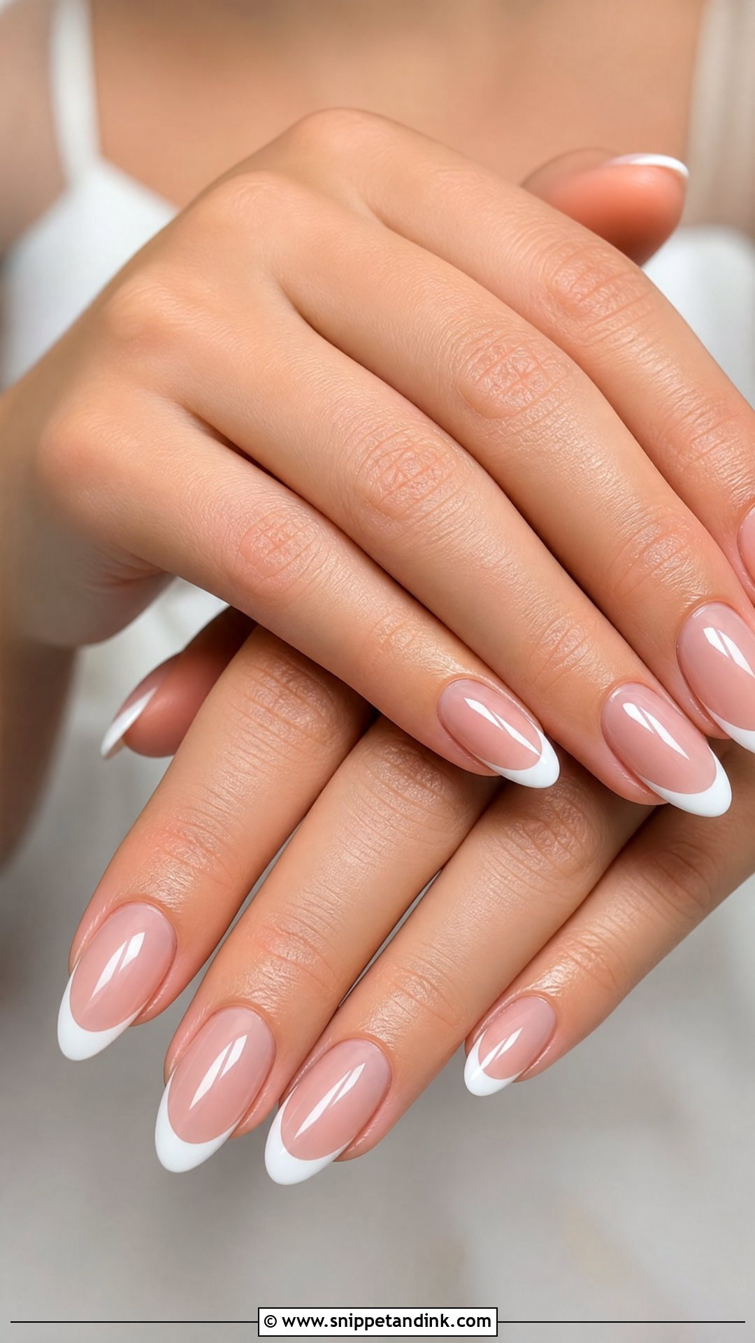 Classic French Bridal Nails - Snippet and Ink - 25 French Bridal Nails