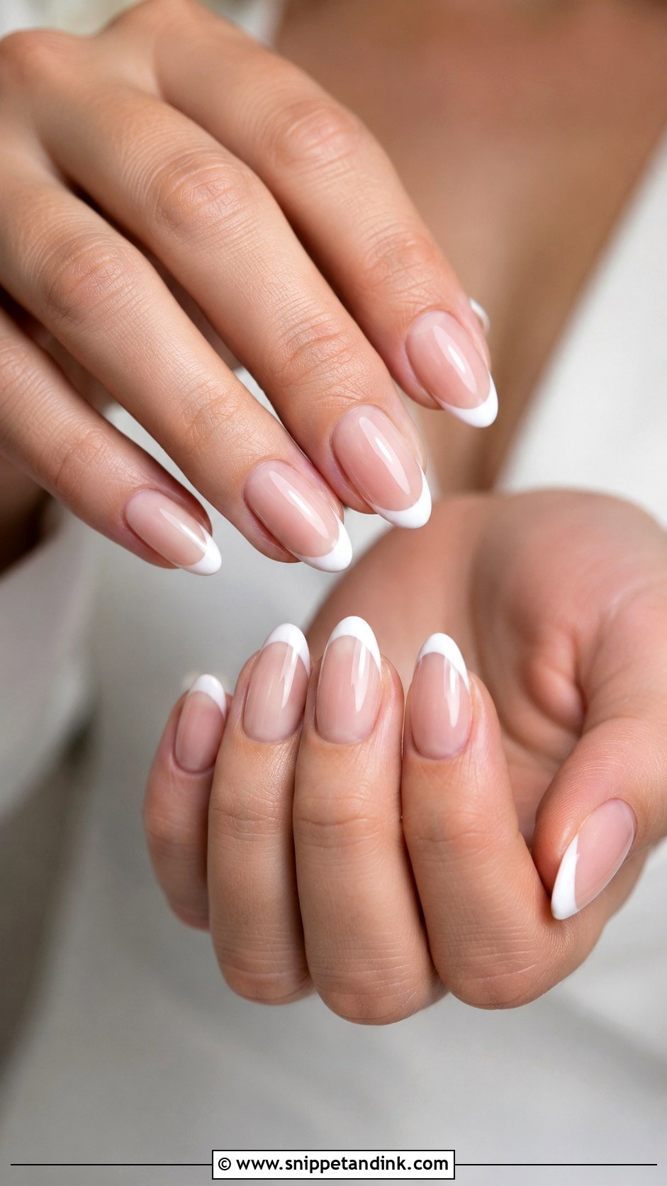 Classic French Bridal Nails - Snippet and Ink - 20 Minimal Bridal Nails