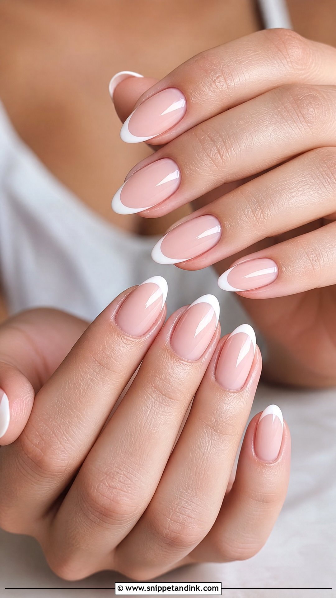 Classic French Bridal Nails - Snippet and Ink - 25 Bridal Nail Art Designs