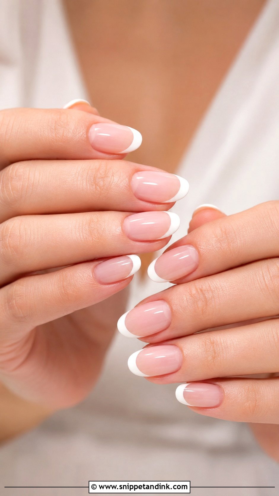 Classic French Bride Nails - Snippet and Ink - 20 French Bride Nails