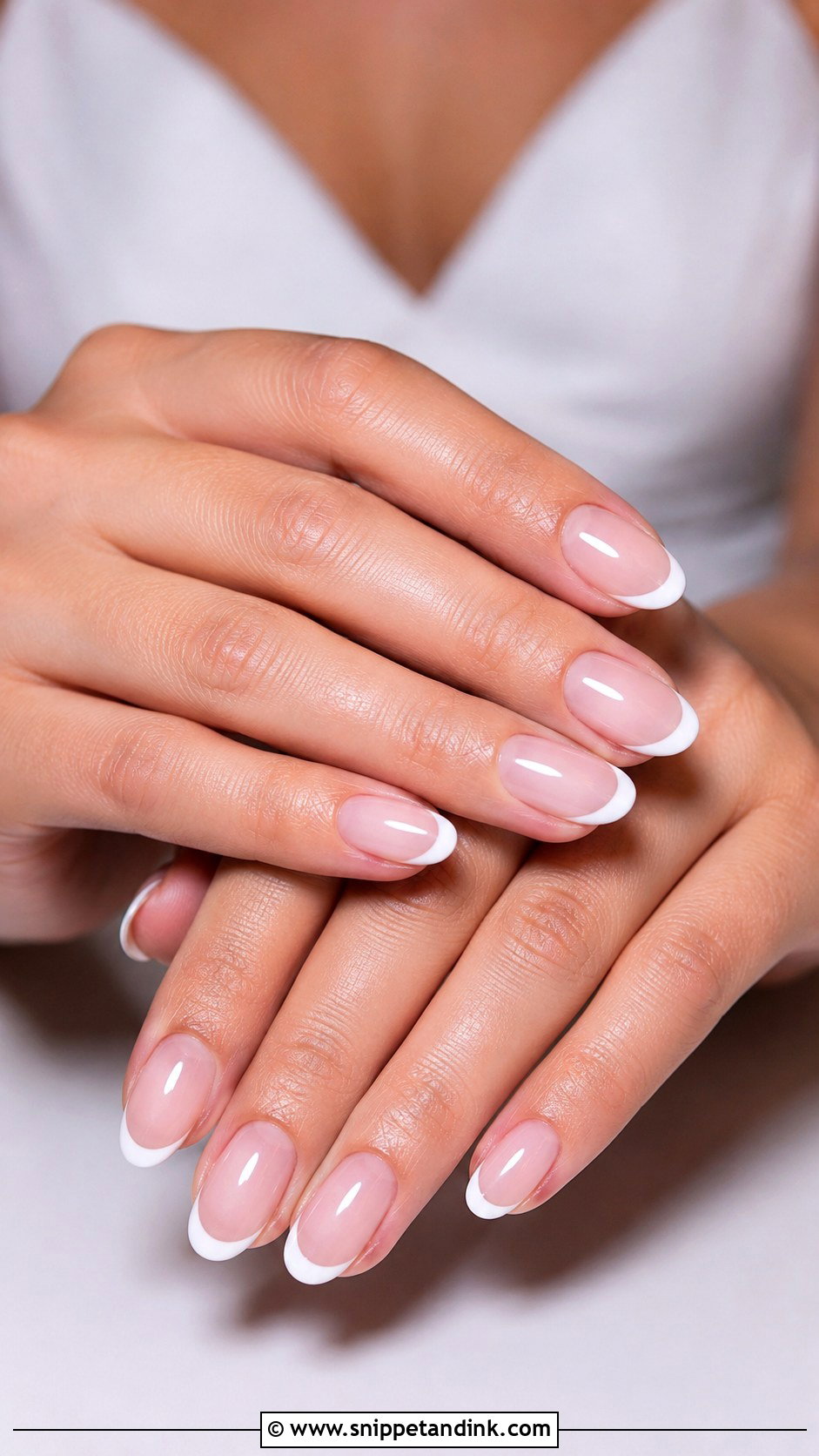 Classic French Tip Bridal Nails - Snippet and Ink - 20 Elegant Bridal Nail Designs Brides
