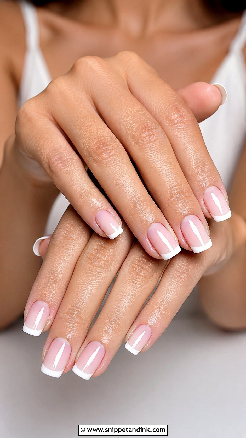 Classic French Tip Bridal Nails - Snippet and Ink - 20 Elegant Bridal Wedding Nails for Bride