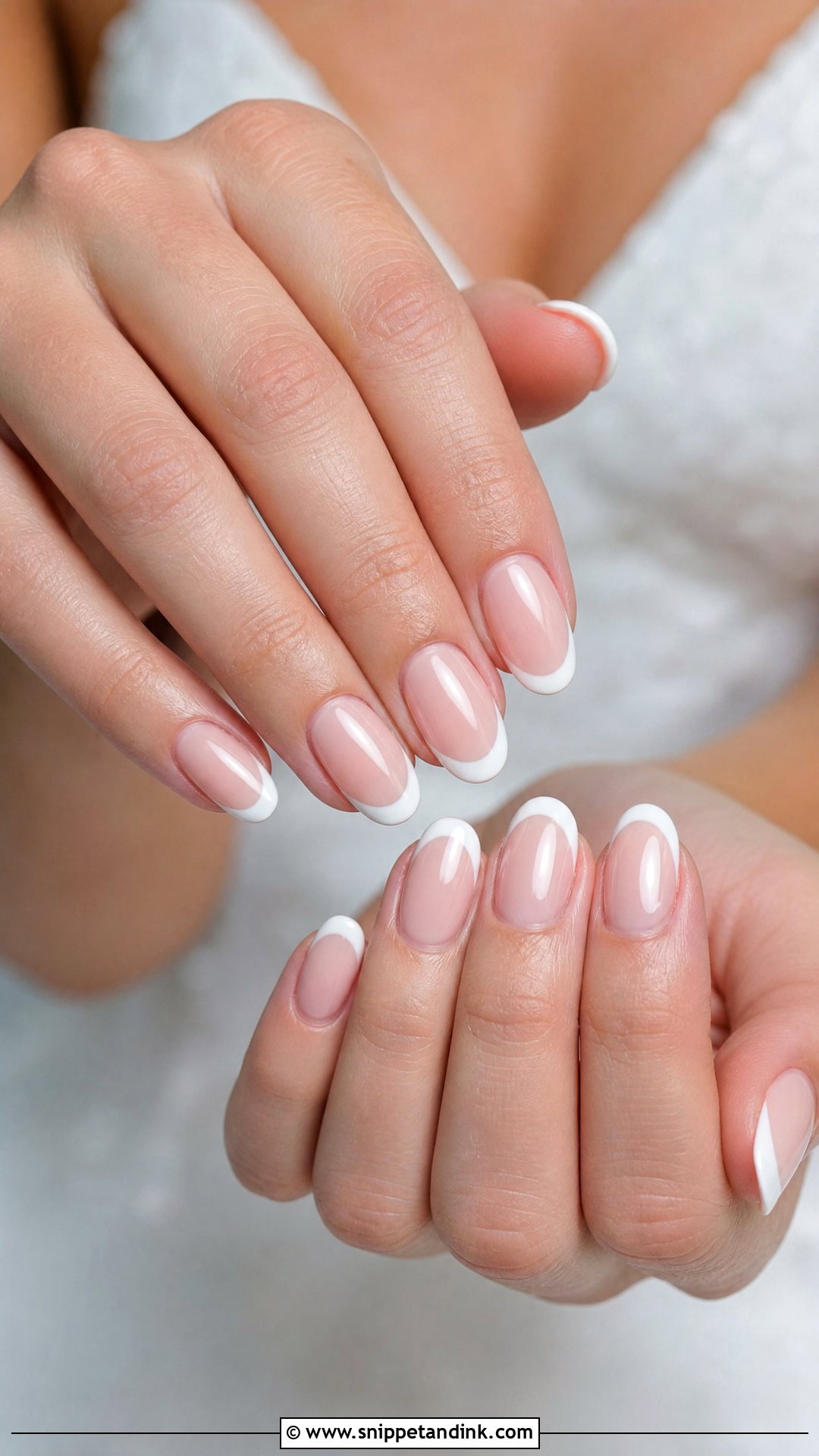 Classic French Tip Bridal Nails - Snippet and Ink - 25 Bridal Wedding Day Nails for Bride