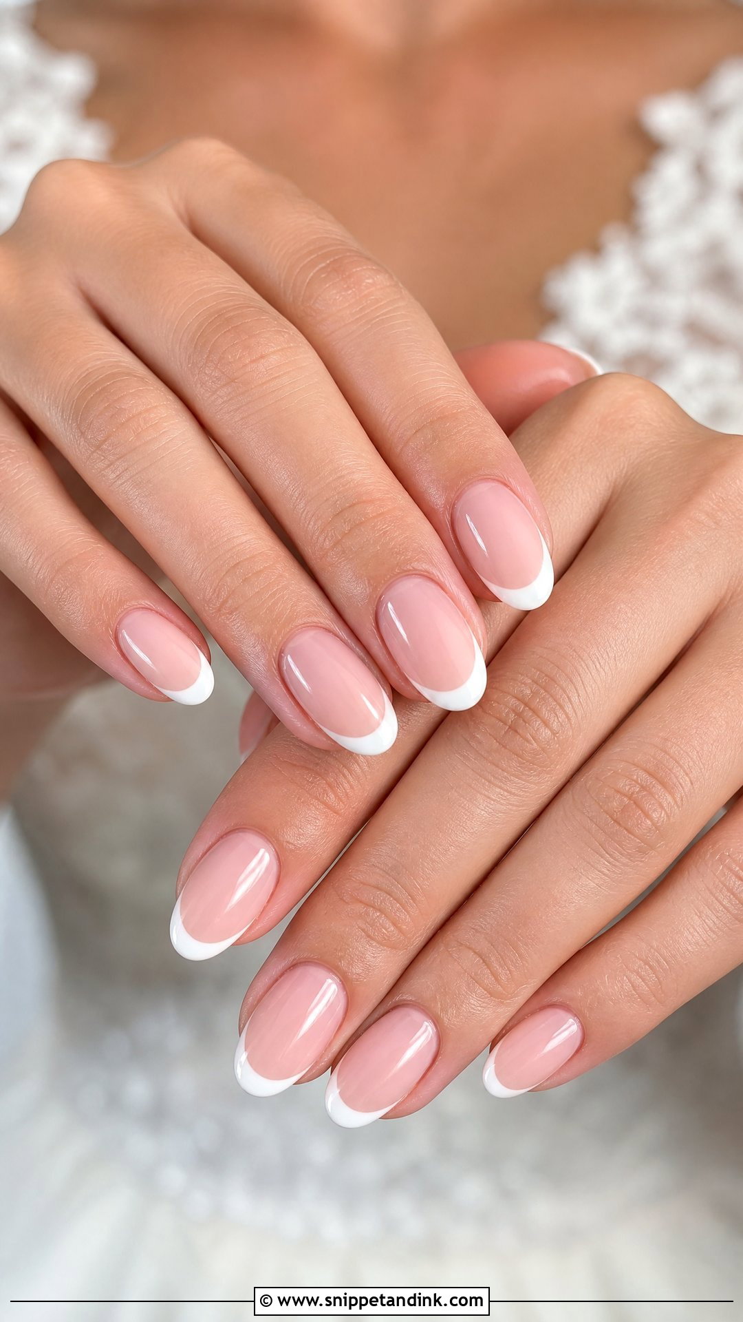 Classic French Tip Bridal Nails - Snippet and Ink - 30 Bridal Nail Art Designs Wedding Day