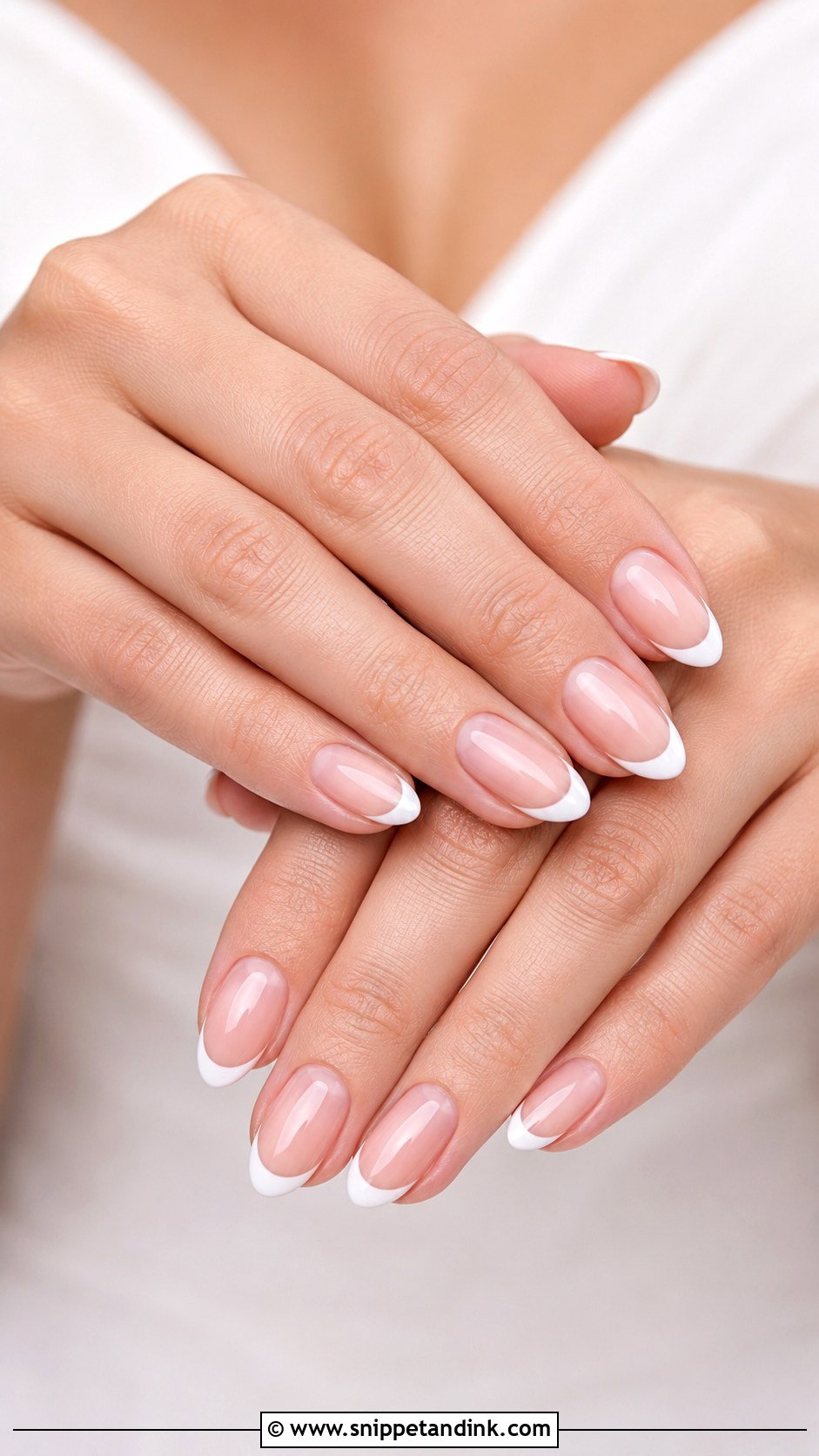 Classic French Tip Bridal Nails - Snippet and Ink - 30 Elegant Bridal Nails Wedding