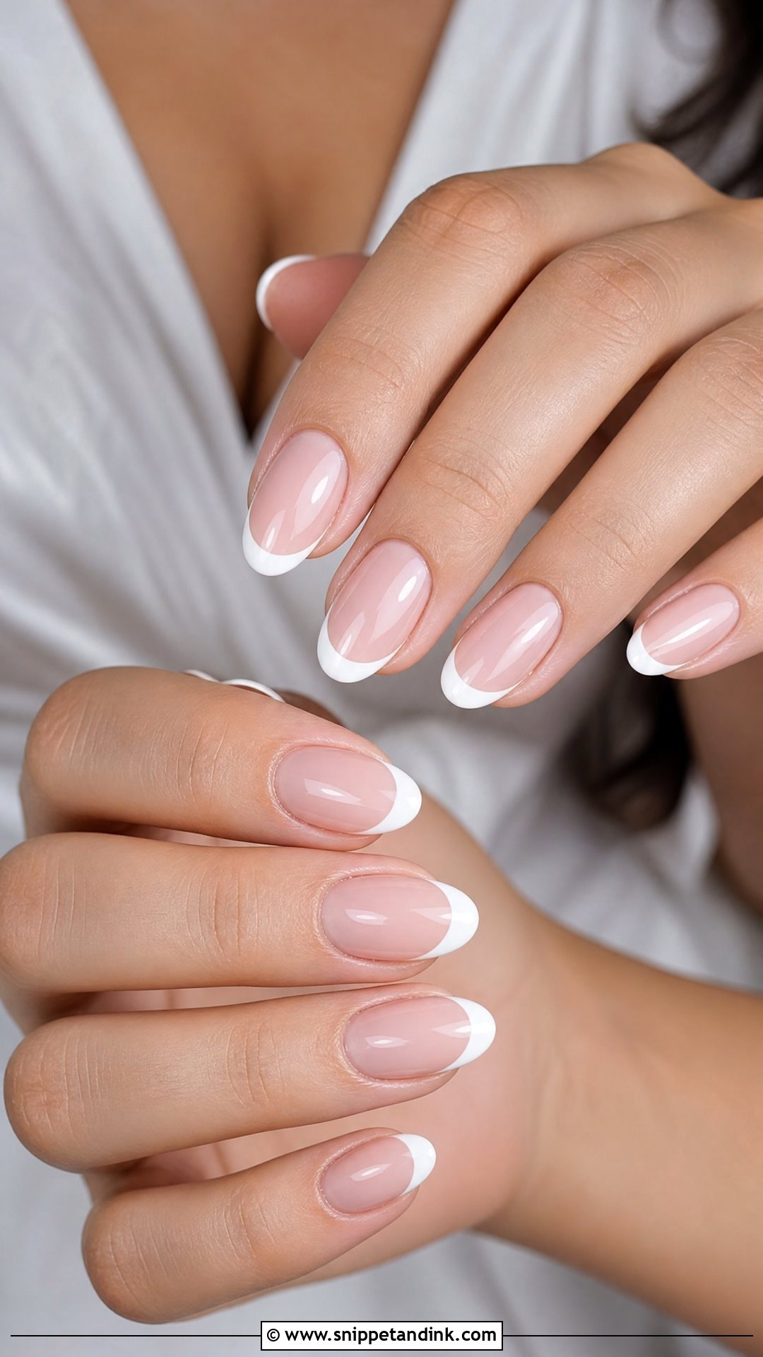 Classic French Tip Bridal Nails - Snippet and Ink - 35 Bridal Nails Designs