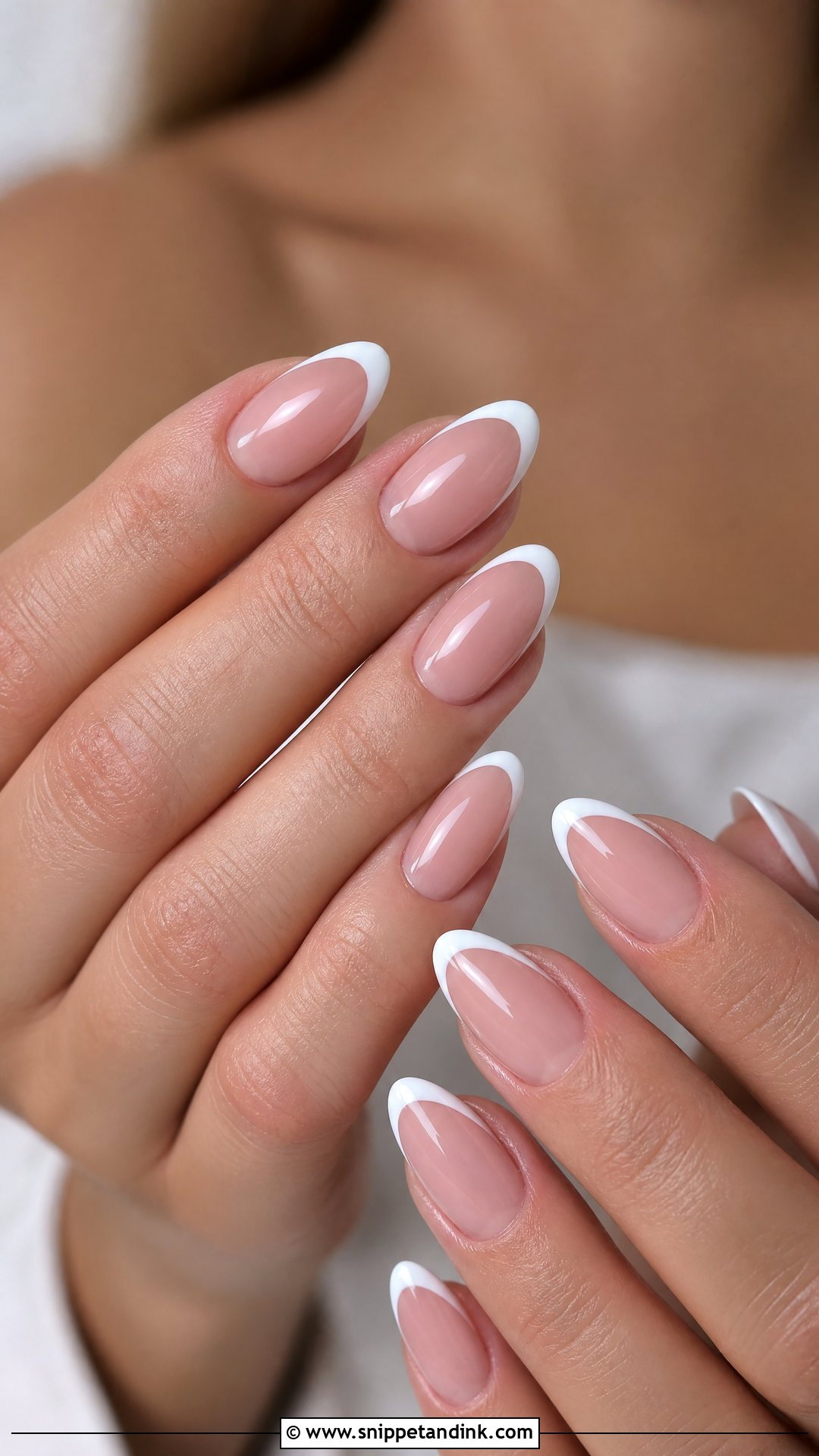 Classic French Tip Bridal Nails - Snippet and Ink - 35 Classy Bridal Wedding Nails for Bride