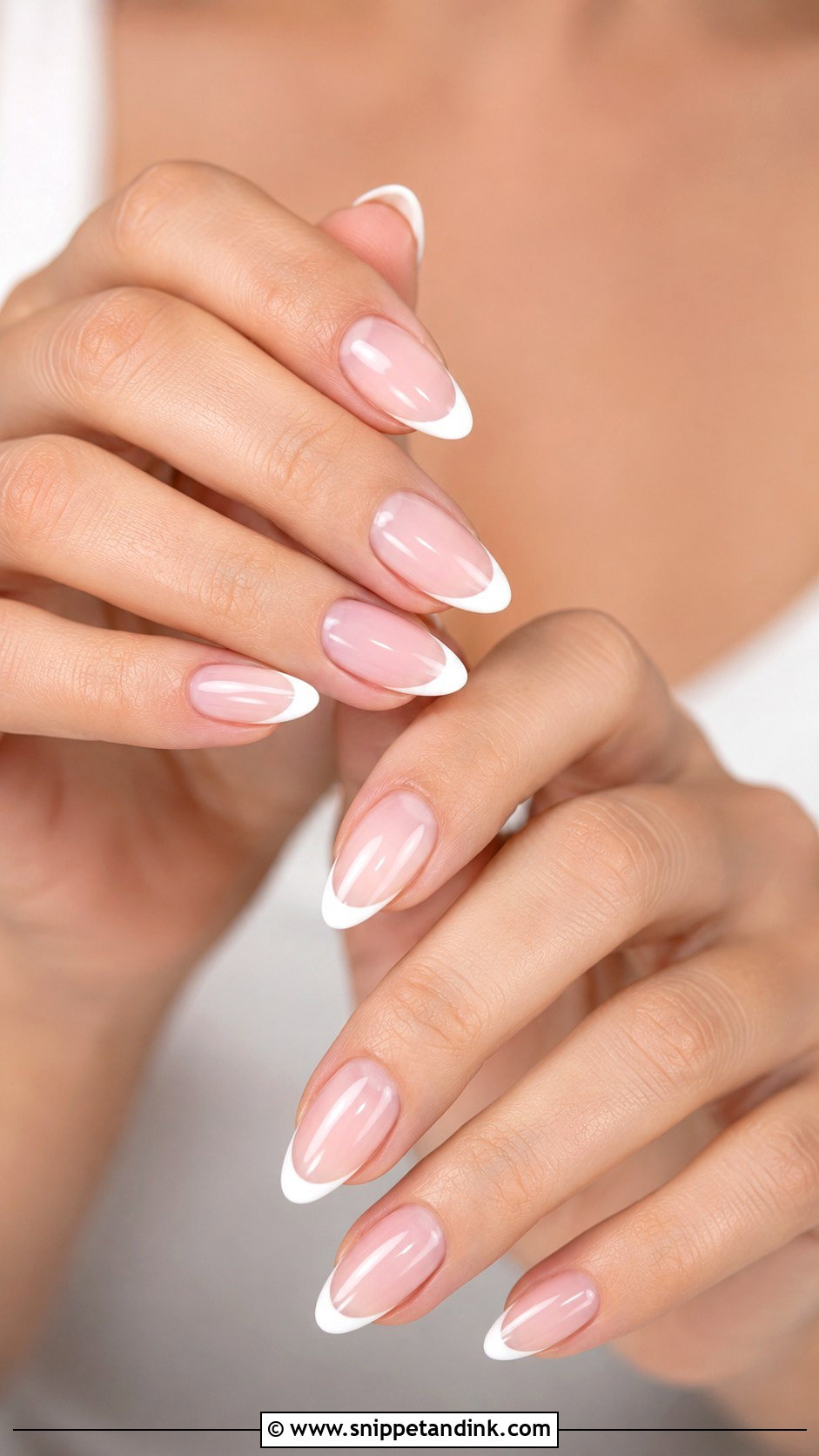 Classic French Tip Bridal Nails - Snippet and Ink - 20 Bridal Nail Design Ideas