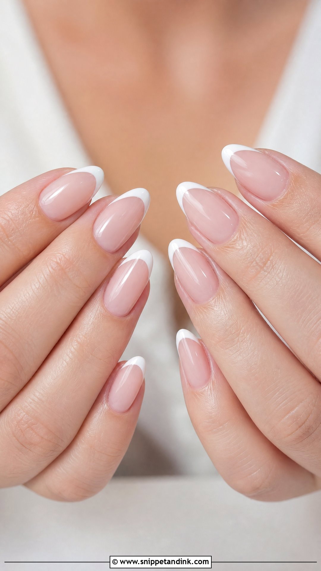 Classic French Tip Bride Nails - Snippet and Ink - 25 Nail Bride Wedding Ideas
