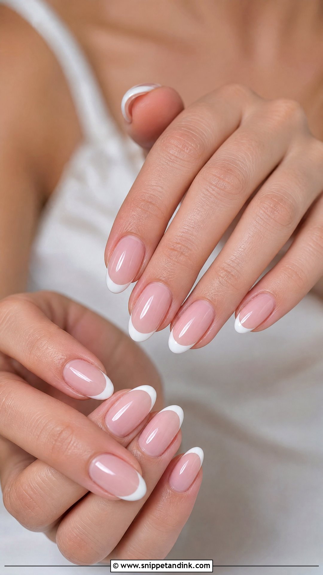 Classic French Tip Bride Nails - Snippet and Ink - 35 Bride Nails Wedding