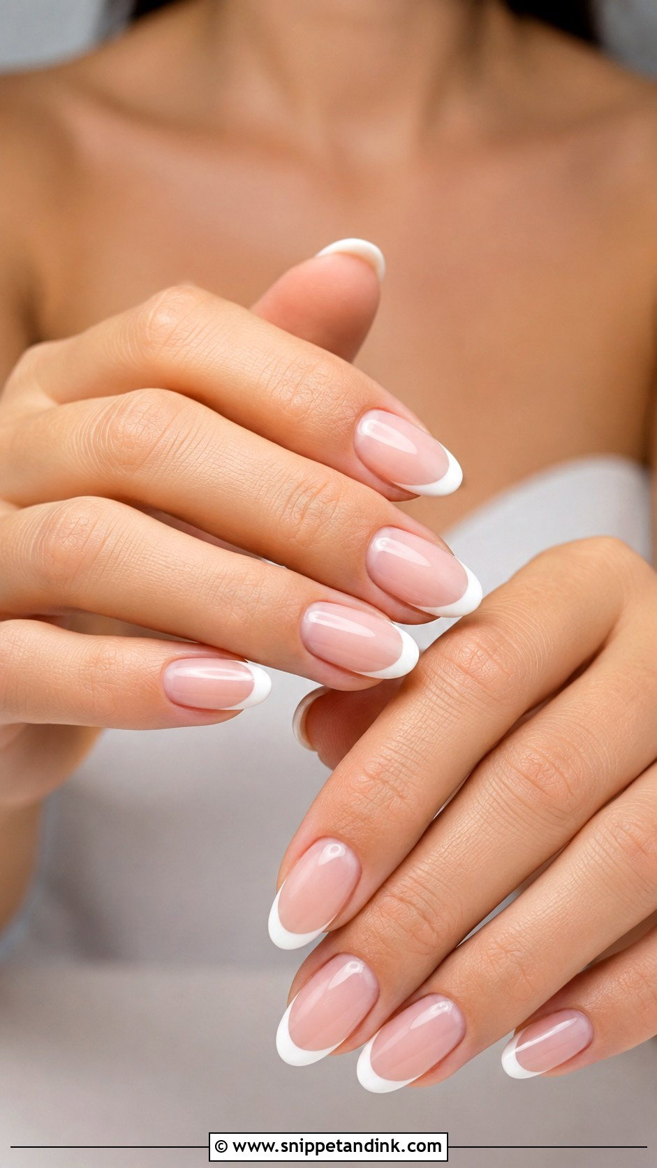 Classic French Tip Bride Nails - Snippet and Ink - 20 Wedding Bride Nails Ideas