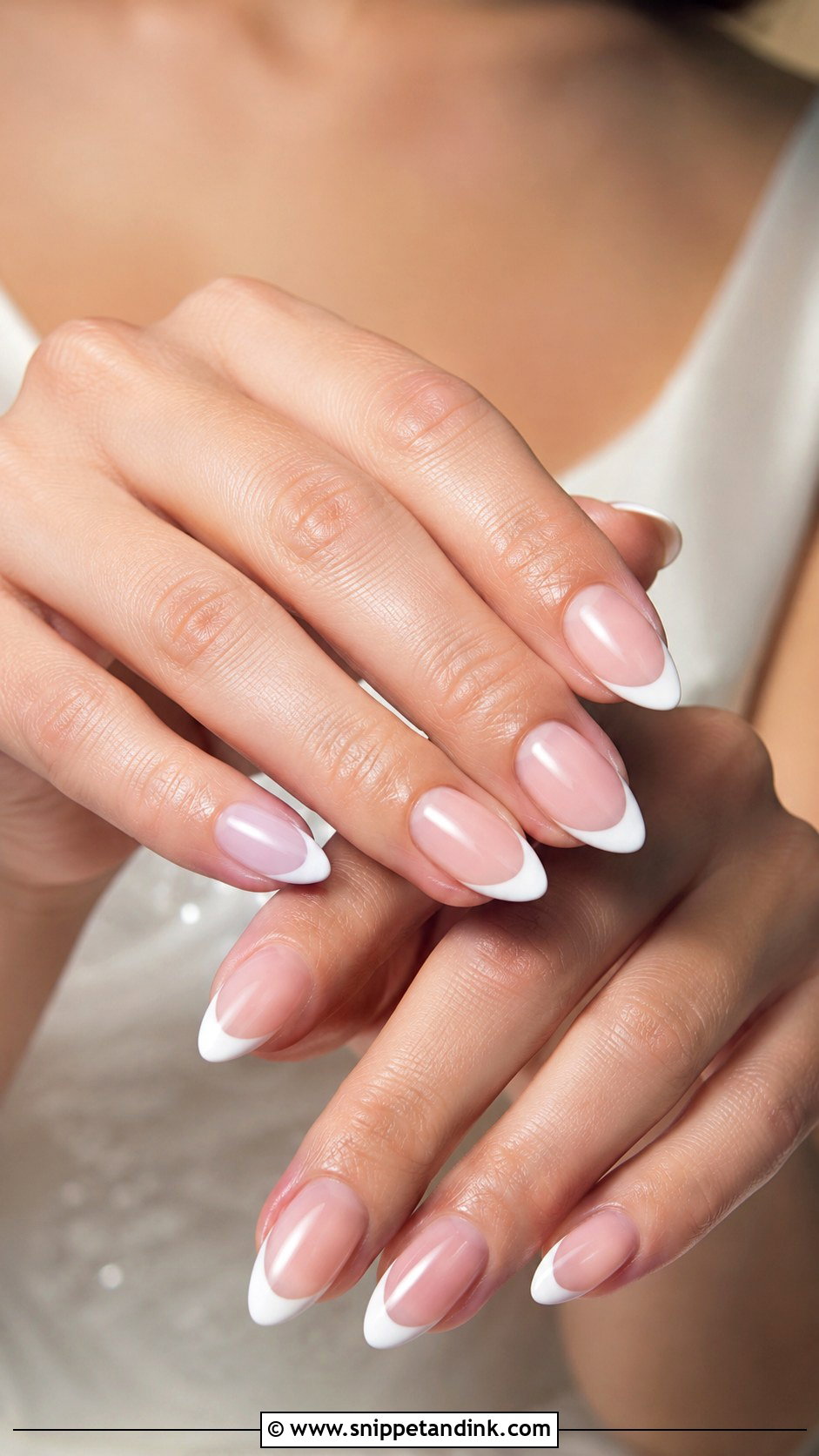 Classic French Tip Wedding Nails - Snippet and Ink - 20 Classy Wedding Nails Design