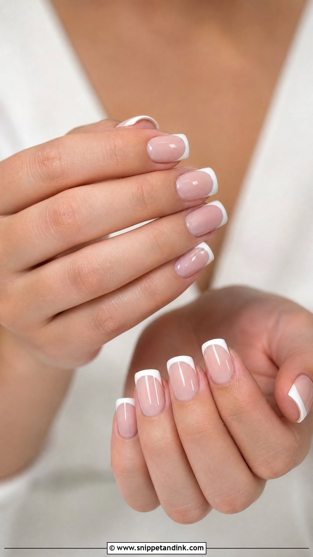 Classic French Tip Wedding Nails - Snippet and Ink - 25 Classy Wedding Nails