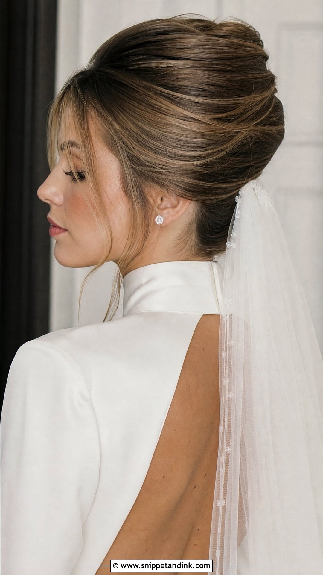 Classic French Twist - Snippet and Ink - 20 Wedding Hair 2025 Ideas