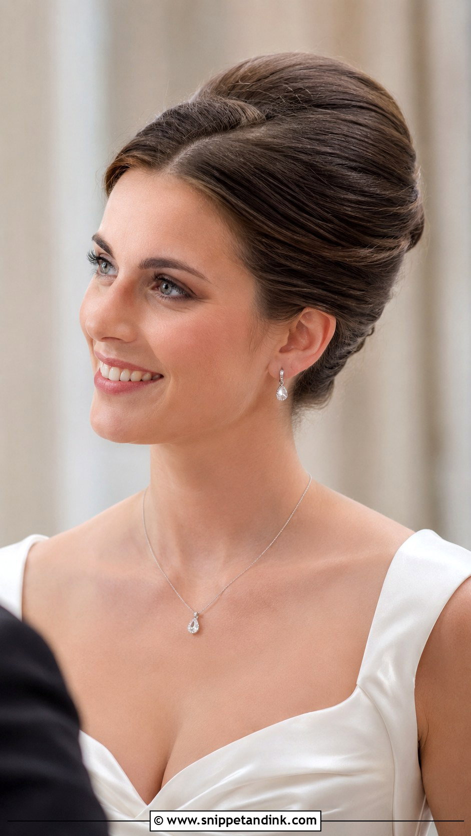 Classic French Twist - Snippet and Ink - 25 Wedding Hair Updo Front View Ideas