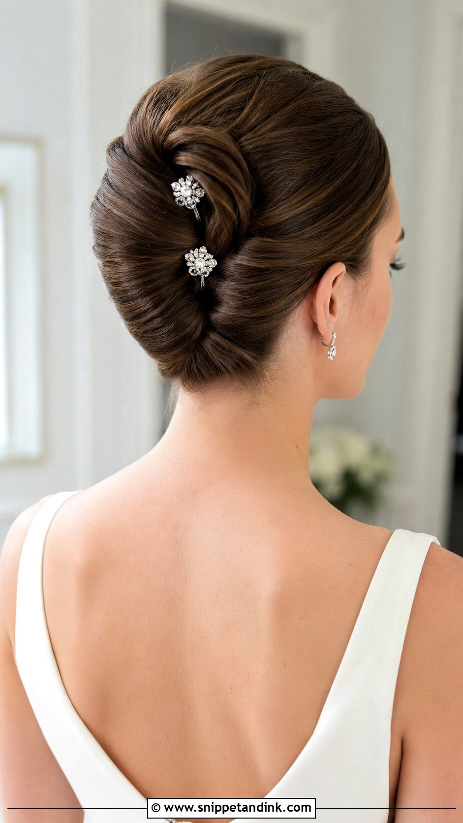Classic French Twist Bridal Style - Snippet and Ink - 30 Wedding Day Hair Ideas