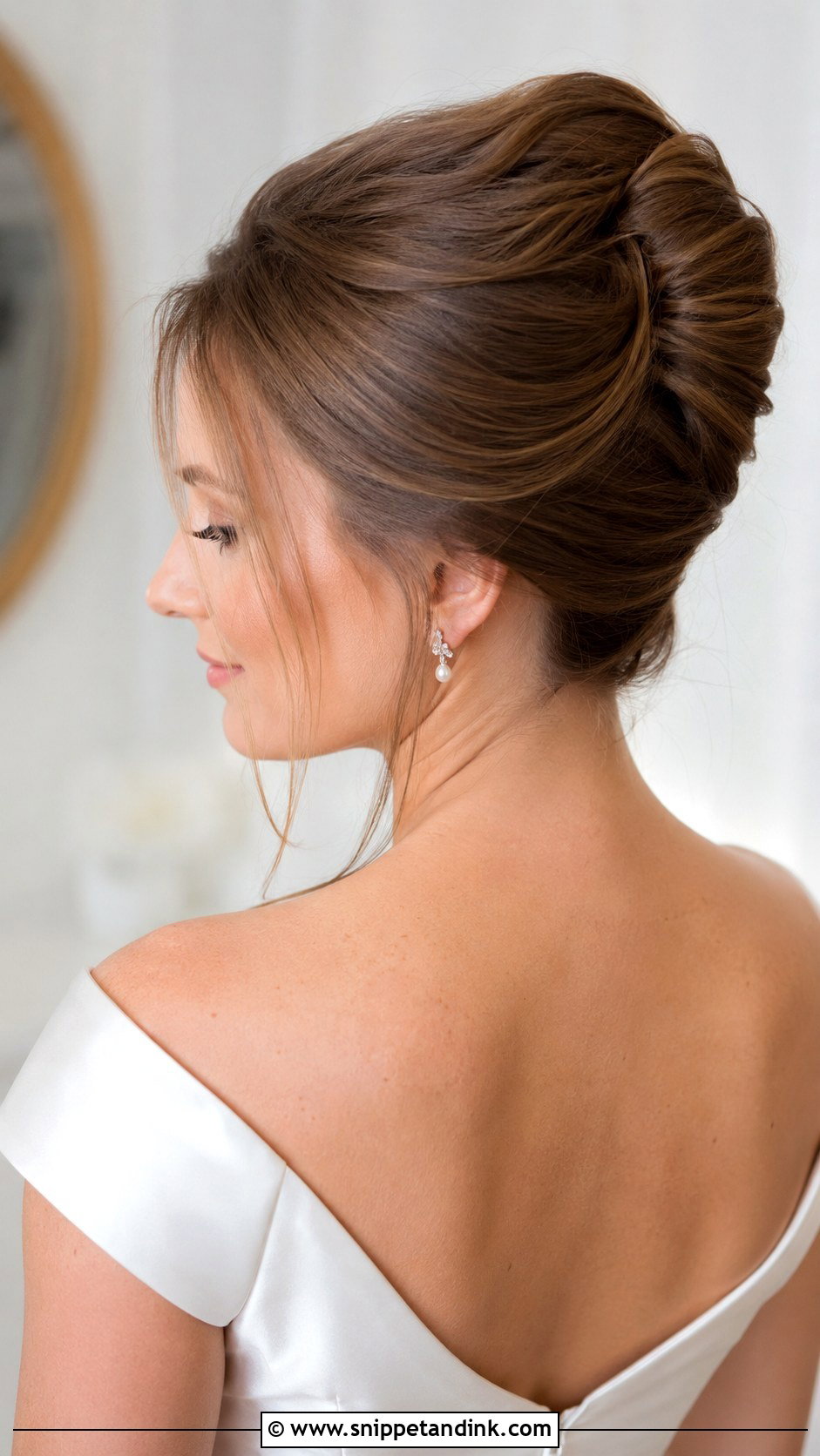 Classic French Twist Bridal Updo - Snippet and Ink - 20 Pulled Back Wedding Hair Ideas