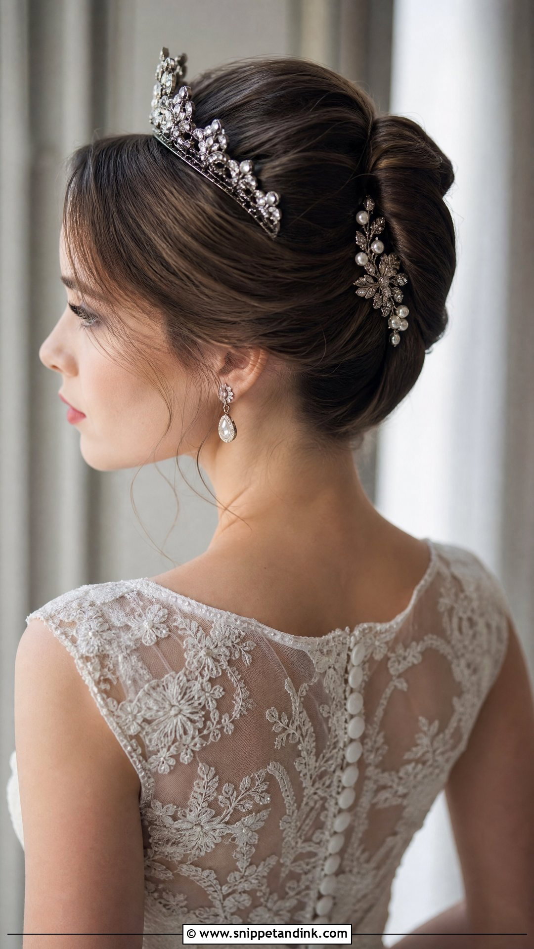 Classic French Twist For Straight Hair - Snippet and Ink - 20 Straight Hair Bridal Hairstyles