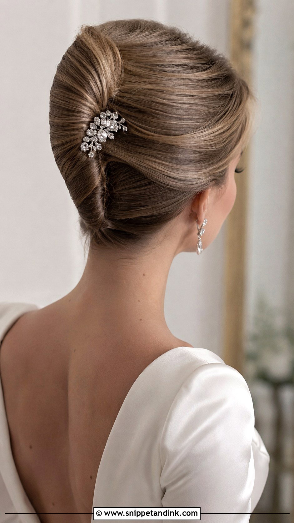 Classic French Twist Updo - Snippet and Ink - 20 Old Money Wedding Hairstyles