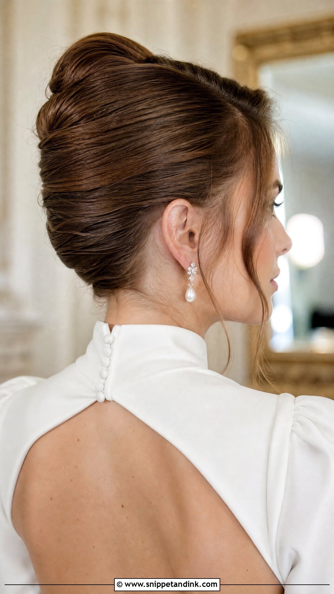 Classic French Twist Updo - Snippet and Ink - 20 White Wedding Hairstyles