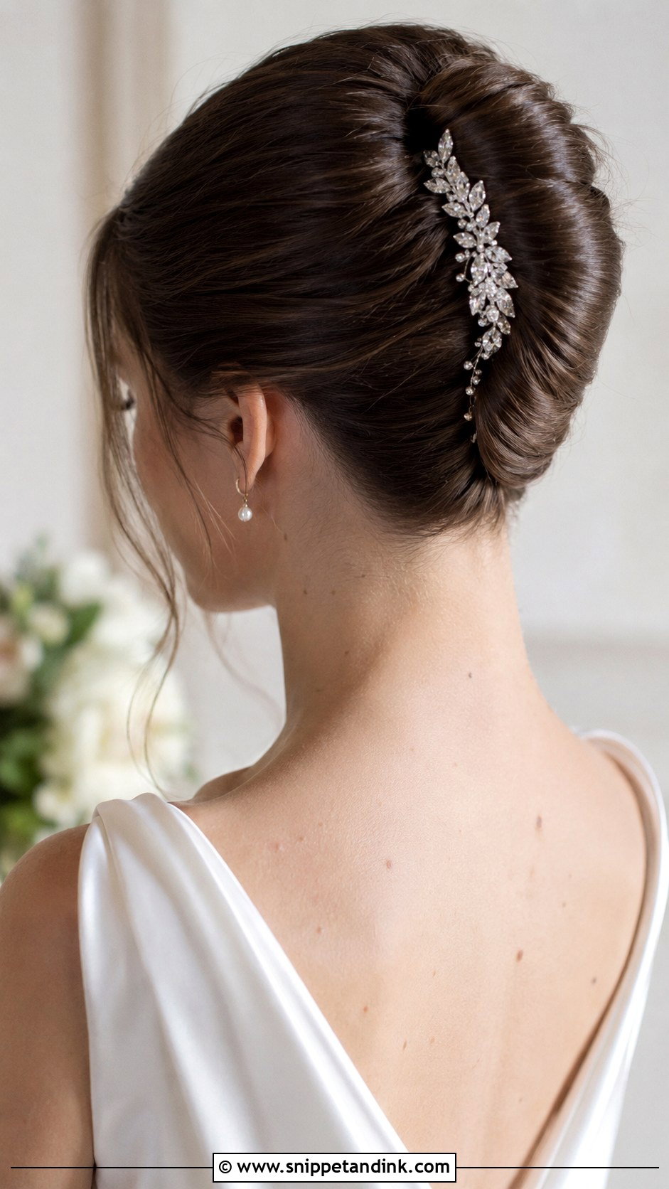 Classic French Twist for Brides - Snippet and Ink - 25 Bridal Updos for Medium Hair