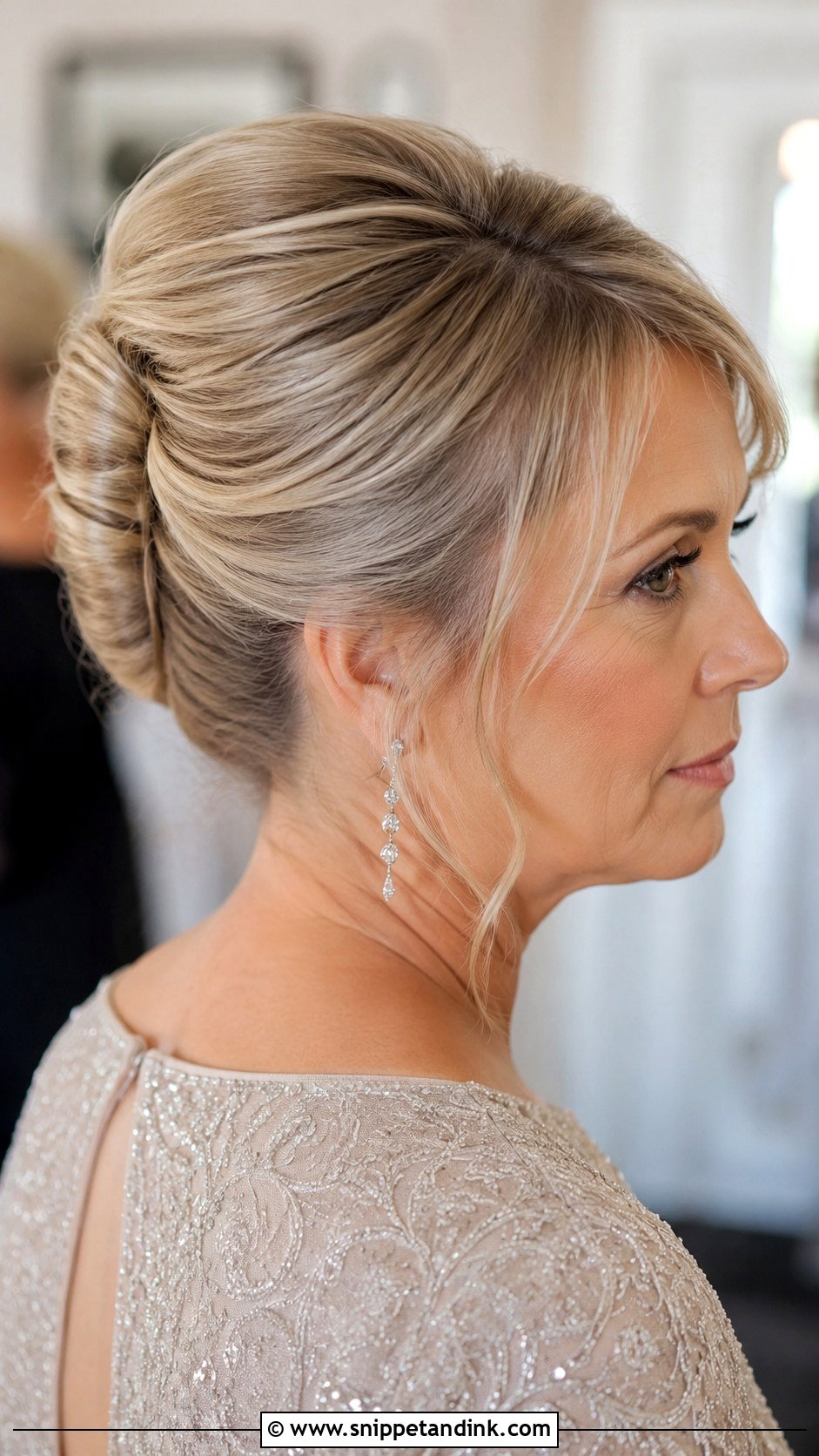 Classic French Twist for Mother of the Groom - Snippet and Ink - 20 Wedding Hairstyles for Mother of Groom