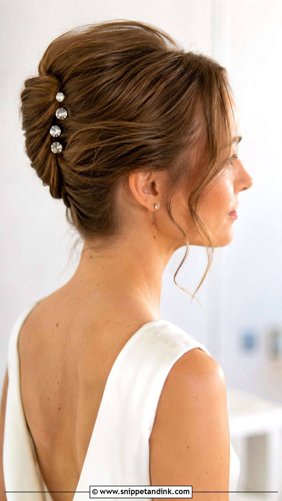 Classic French Twist for Short Hair - Snippet and Ink - 25 Hairstyles for Short Hair for Wedding