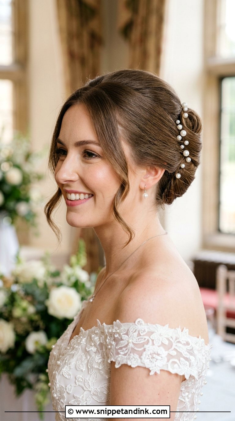 Classic French Twist for Short Hair - Snippet and Ink - 20 Bride Hairstyles for Short Hair