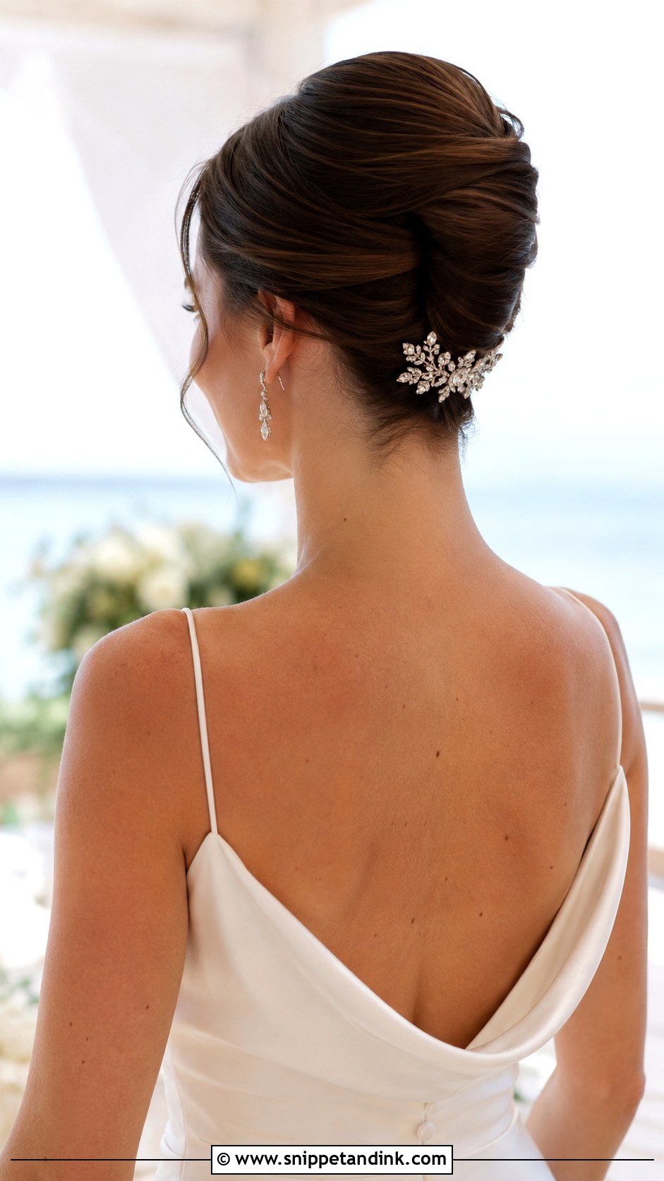 Classic French Twist - Snippet and Ink - 20 Beach Wedding Hair Updo Ideas
