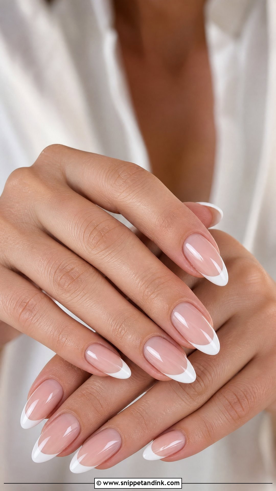 Classic French Wedding Acrylic Nails - Snippet and Ink - 25 Wedding Acrylic Nails