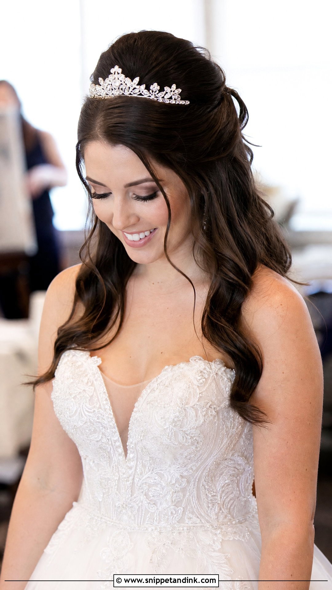 Classic Half Up Bridal Updo With Volume - Snippet and Ink - 20 Half-Up Half-Down Brides Hairstyles