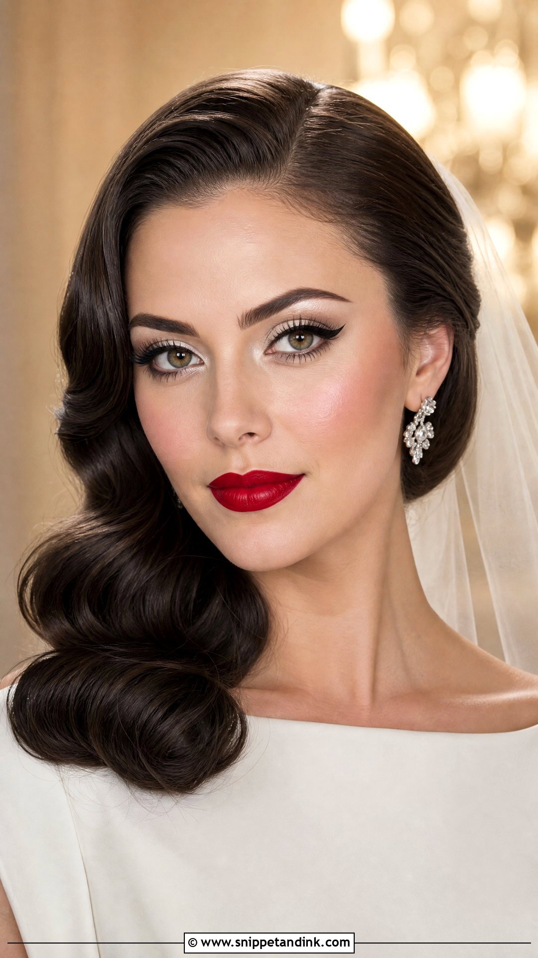 Classic Hollywood Bridal Makeup - Snippet and Ink - 20 Bold Bridal Makeup Ideas