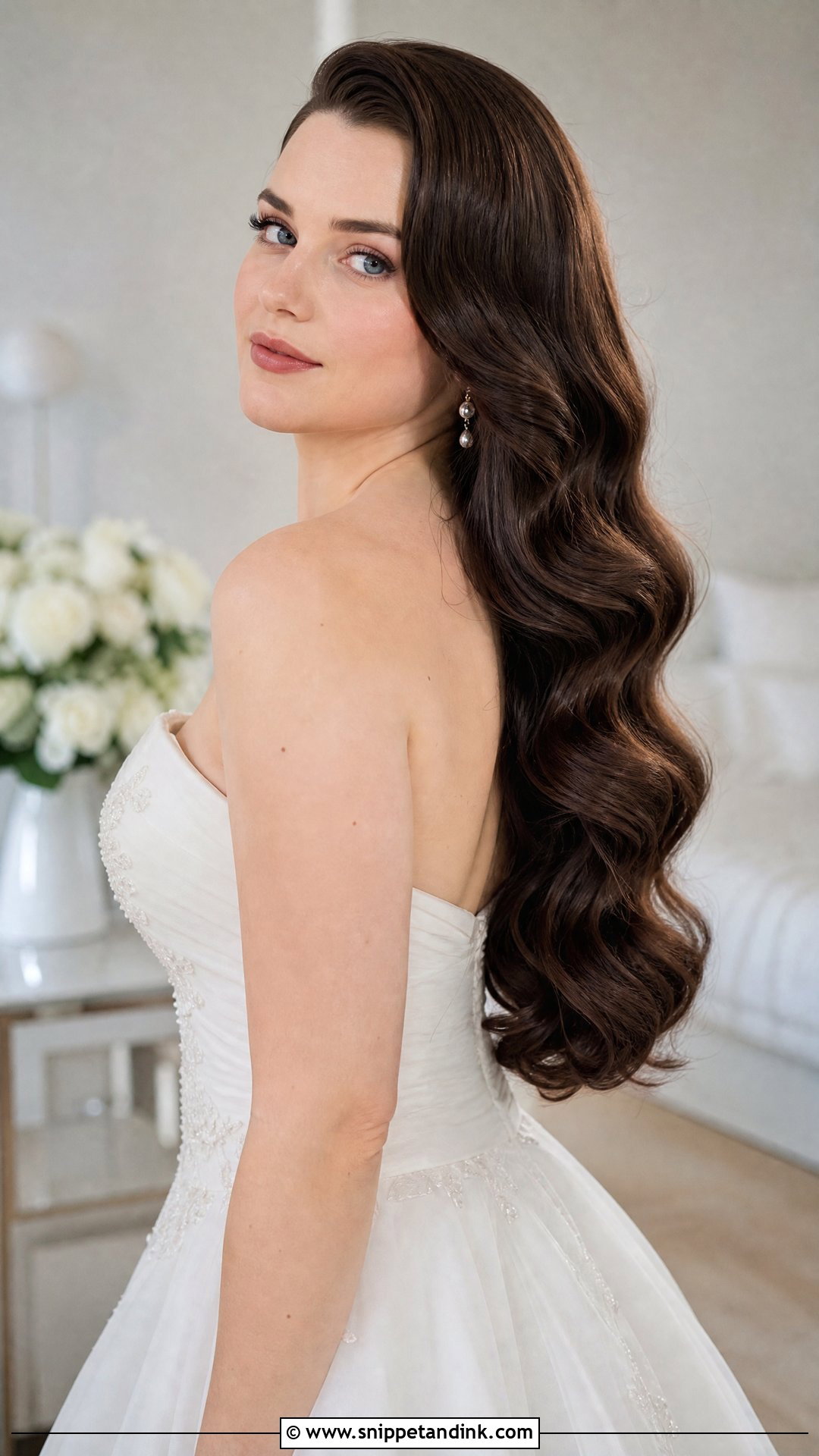 Classic Hollywood Waves for Long Hair - Snippet and Ink - 20 Long Hair Bridal Waves