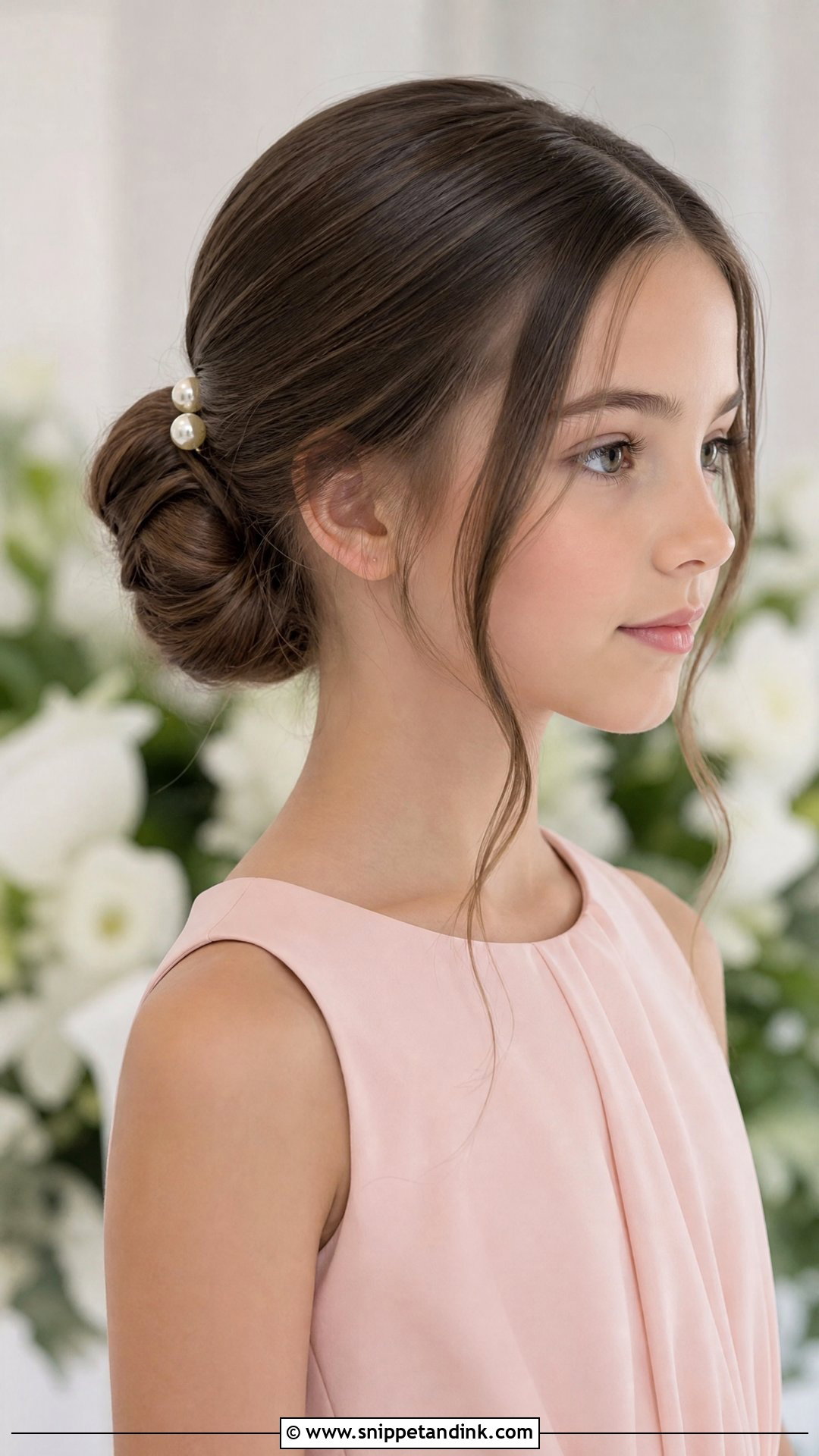 Classic Low Bun - Snippet and Ink - 20 Wedding Hairstyles for Girls