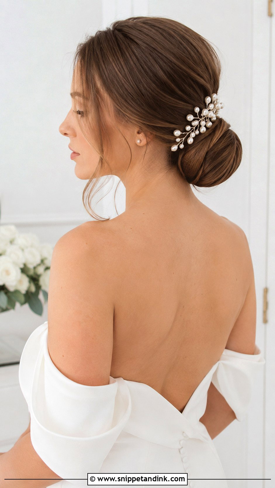 Classic Low Bun Bridal Updo - Snippet and Ink - 35 Bridal Hairstyles