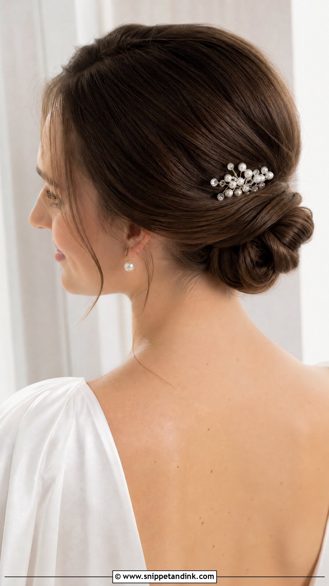 Classic Low Bun Bridal Updo - Snippet and Ink - 20 Bridal Hair Style Ideas